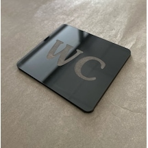Siyah Minimal Seri Wc Yönlendirme Levhası
