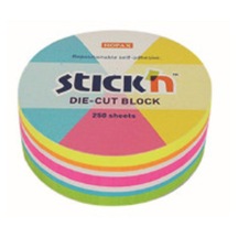 Gıpta Stıckn 67x67 Neon Yuvarlak Yapışkanlı Not Blok 250 Yaprak