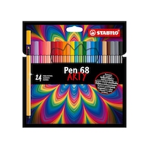 Pen 68 Arty - Keçe Uçlu Boya Kalemi - 24&apos Lü Paket - Çeşitli Renkler