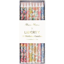Meri Meri X Liberty - Çiçekli Mumlar - 16 Adet