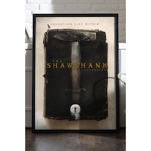 Shawshank Redemption Siyah Ahşap Çerçeveli Poster, Film Duvar Tablosu