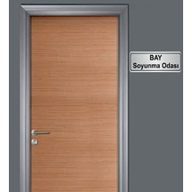 10X20 Cm Bay Soyunma Odası Yazılı Metal Yönlendirme Le