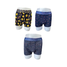 Zenura Erkek Boxer 3'lü Paket - Eğlenceli Ve Şık Tasarımlar Çok Renkli