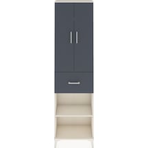 Arges Dolap 4 Raflı Tek Çekmeceli 2 Kapaklı 60x30x221 Aytaşı-antrasit Aytası
