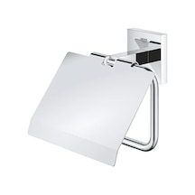 Start Cube Quickfix Tuvalet Kağıtlığı Kapaklı , Duş, Banyo Aksesuarları, Krom, 41102000 16.5 x 12.2 x 11.2 CM