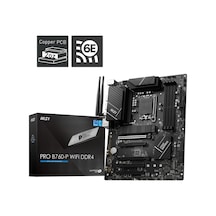 MSI Pro B760-P WIFI DDR4 Intel B760 5333 MHz (OC) DDR4 Soket 1700 ATX Anakart