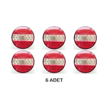 6 Adet Hamburger Ledli Stop Lamba 4 Fonksiyonlu 24v.