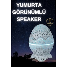 Hubrendy Tekno Dinozor Yumurtası Gece Masa Lambası Bluetooth Hoparlör 14 Renk Seçeneği Diğer