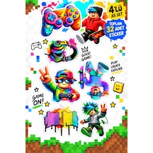Anime Temalı Sticker Seti 4'lü A5 32 Adet Renkli Sticker Çıkartma Seti Çok Renkli