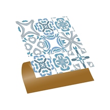 Tink KENDİNDEN YAPIŞKANLI MAVİ KABUKİ DESENLİ PVC KARO 30X30 CM