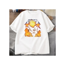 Tarzsokak Meme T-shirt Rahat Pamuk Kısa Kollu Teemizah Baskılı Retro Kısa Kollu T Shirt U 2958 Beyaz