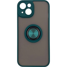 Nettech Apple Uyumlu iPhone 13 Buzlu Yüzüklü Arka Koruma Kılıf - Lacivert Lacivert