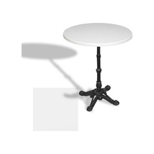 Çipa 1002 Döküm Ayak Yuvarlak Masa Çap 90cm - Werzalit, Wermodin Ve Allzalit Tabla - Beyaz Çok Renkli