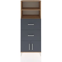 Hyperion Dolap 2 Raflı 2 Çekmeceli 2 Kapaklı 60x44x163 Çam-an... Çam