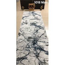 Arbese Kaymaz Taban Halı Koridor Antre Mutfak Yatak Odası Kesme Jel Yolluk Mavi/Renk Halı Mavi-1018