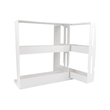 Döner Baharat Rafı - Çift Sıralı, Pratik Çekmeceli Mutfak Düzenleyici Beyaz Beyaz