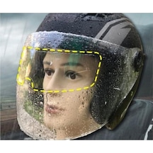 Motosiklet Kaskı Cam Yağmur Kaydırıcı Film Kask Vizör Buhar