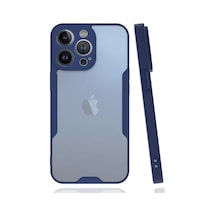 Newface Apple Uyumlu iPhone 14 Pro Kılıf Platin Silikon - Lacivert Resimdeki