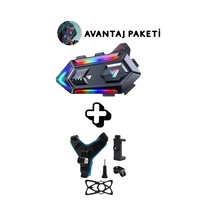 Avantaj Paketi Motorsiklet Kask Interkom Kulaklık Ve Kask Telefon Tutucu Aparatı Rgb Kask Kulaklığı