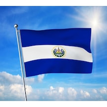 El Salvador Bayrağı Premium Raşel Kumaş 100x150 Cm Diğer