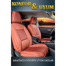 Mercedes E Serisi Lüx Deri Oto Koltuk Kılıfı Ön Arka Takım Safir Serisi Tarçın