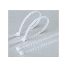 Pemsan 30cm X 4,8mm Plastik Cırt Kelepçe Kablo Bağı Beyaz