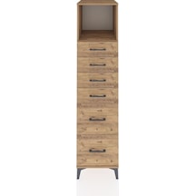 Kronos Dolap Tek Raflı 6 Çekmeceli 44x59x182 Çam-çam Çam