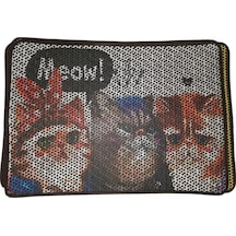 Nanbell Büyük Elekli Çift Katlı Kedi Kumu Paspası 75x59 Cm Desenli No:7
