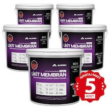 Alkoru 5 Adet 13 Kg Kırmızı Kumlu Likit Membran Renkli Reçine Esaslı Sıvı Su Yalıtım Malzemesi Avantaj Paket