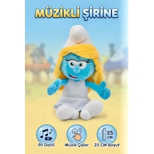Gioc-hi Preziosi Lisanslı Şirin Köyünden Şirine Müzikli Sesli Yumuşak Malzemeli 25 Cm Oyuncak Peluş Çok Renkli
