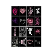 Gotik Figür- Maniac Çoklu 16'lı Sticker Seti Diğer
