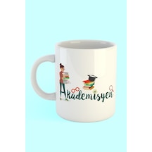 Akademisyen Baskılı Kahve Kupası Beyaz