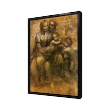 Meryem Ana Çocuk İsa Eskiz L Da Vinci Çerçeveli Mdf Tablo-169570