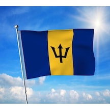 Barbados Bayrağı Premium Raşel Kumaş 100x150 Cm Diğer