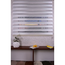Açık Gri Kendinden Desenli Etek Dilimsiz Ds11747 V3 Zebra Stor Güneşlik Perde