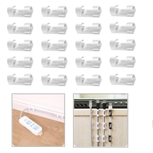 Yapışkanlı Kablo Sabitleyici Klips Set -al4551 20 Adet Beyaz