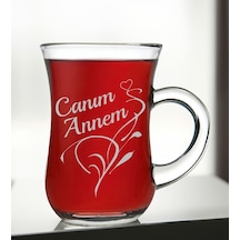 Bk Gift Canım Annem Tasarımlı Keyif Kulplu Çay Bardağı-1, Anneye Hediye, Anneler Günü Hediyeleri Kobitmeyencom30669 Bk Gift
