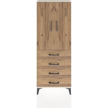 Arges Dolap 3 Raflı 4 Çekmeceli 2 Kapaklı 60x30x163 Aytaşı-çam Aytaşı