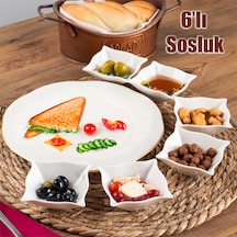 Porsima Bone 15698 6 Lı Sunumluk Kase Mini Sosluk Çerezlik Kase