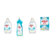 Aquabor Doğal Mineralli Sıvı Beyaz + Elde Bulaşık + Sıvı Beyaz + 4 Kg Beyaz 4 Lü Set