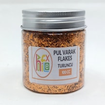 Pul Varak Gilding Flakes Sanatsal İnce Tanecikli Kırpık Folyo Epoksi Reçine Nail Art 100 Cc Turuncu