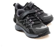 Siyah-füme Cırtlı Fosfor Detaylı Çocuk Spor Ayakkabı 001