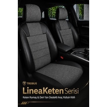 Toyota Camry 2002+ Uyumlu Lineaketen Serisi Ortopedik Füme Siyah Koltuk Kılıfı
