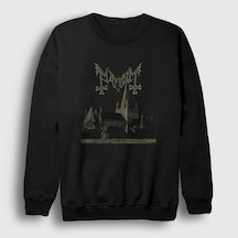 Presmono Unisex The True Mayhem Sweatshirt Siyah