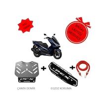 Honda Pcx Çanta Demiri & Pcx 125/150 2020-2024 Uyumlu Egzoz Koruma Kapağı