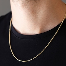 14 Ayar Altın 55 Cm Erkek Zincir Kolye N11.395