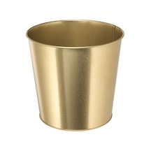 Galvanizli Çelik Gold Saksı 19 Cm Çiçek Bitki Saksısı Gold Renk 1