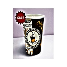 Excodi Cup - Cup 12 Oz Siyah Kapaklı Karton Bardak - 300 Ml - 100 Adet Kaliteli Kahve Bardağı, Sızdırmaz, El Yakmaz - Bej Americano, Latte, Capuccino Diğer