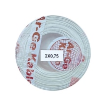 Arge 2x0.75mm Cca Kordon Beyaz 100 Mt