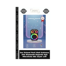 Ses Sistemi Parti Aleti Kablosuz Alet Bluetooth Hoparlör Rgb Mikrofonlu D81 Siyah 12w